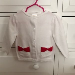 6-12 Month white cardigan